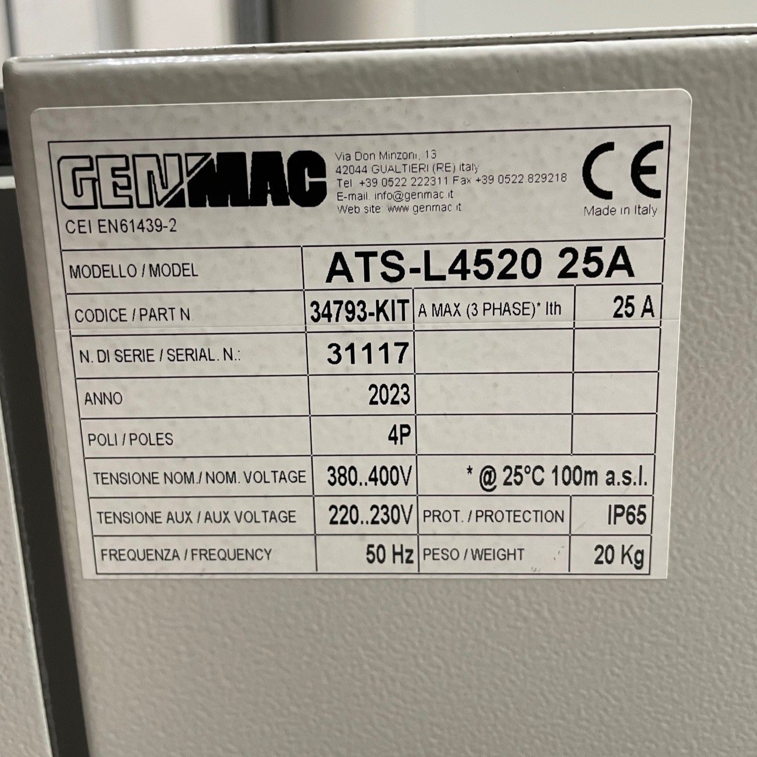 Genmac ATS-Box (Transferschalter): Intelligente + Zuverlässig + Energieeffizient